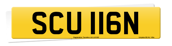 Registration number SCU 116N